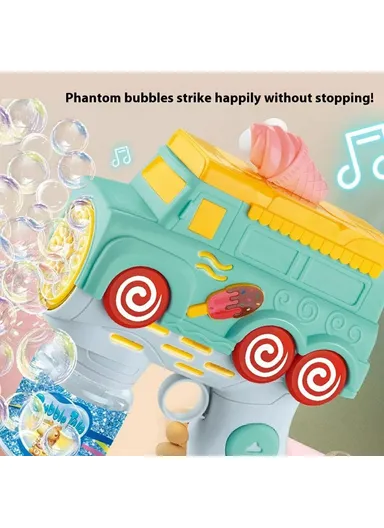 Bubble Machine Toy for Kids Ice Cream Truck Automatic Handheld Bubble Gun 333-38 - Purple