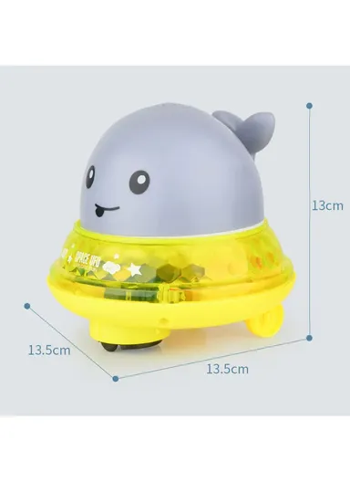 Electric Induction Children Spray Ball Water Light Music Baby Bath Toy - White Whale