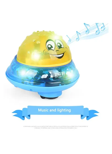 Electric Induction Children Spray Ball Water Light Music Baby Bath Toy - White Whale