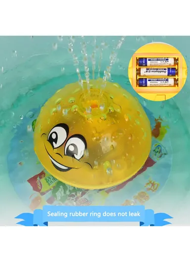 Electric Induction Children Spray Ball Water Light Music Baby Bath Toy - White Whale