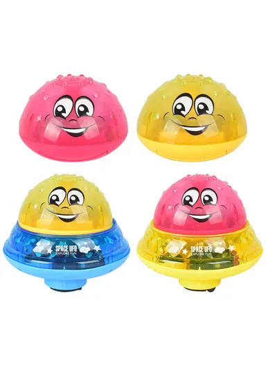 Electric Induction Children Spray Ball Water Light Music Baby Bath Toy - White Whale