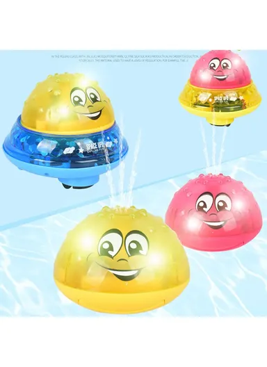 Electric Induction Children Spray Ball Water Light Music Baby Bath Toy - White Whale