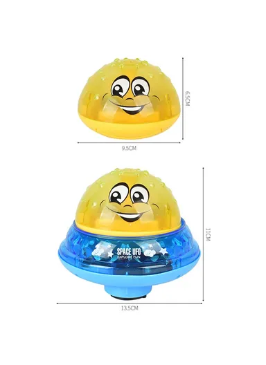 Electric Induction Children Spray Ball Water Light Music Baby Bath Toy - White Whale