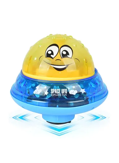 Electric Induction Children Spray Ball Water Light Music Baby Bath Toy - White Whale
