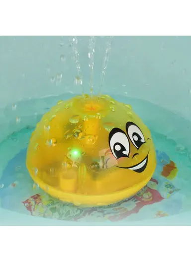 Electric Induction Children Spray Ball Water Light Music Baby Bath Toy - White Whale