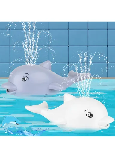 Electric Induction Children Spray Ball Water Light Music Baby Bath Toy - White Whale