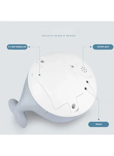 Electric Induction Children Spray Ball Water Light Music Baby Bath Toy - White Whale