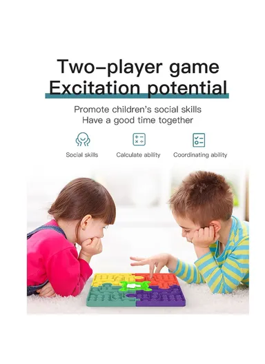 Pop it Game Chess Board Push Bubble Fidget Sensory Stress Relief Educational Toy - Colorful