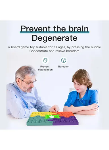 Pop it Game Chess Board Push Bubble Fidget Sensory Stress Relief Educational Toy - Colorful