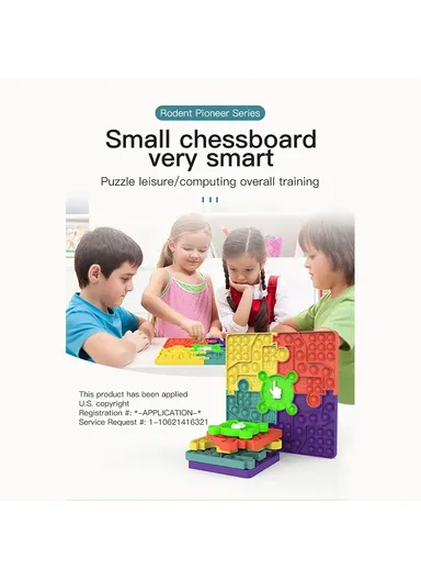 Pop it Game Chess Board Push Bubble Fidget Sensory Stress Relief Educational Toy - Colorful