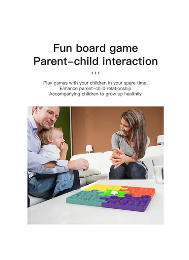 Pop it Game Chess Board Push Bubble Fidget Sensory Stress Relief Educational Toy - Colorful