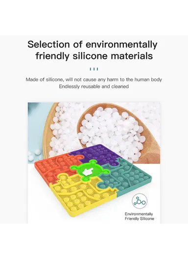 Pop it Game Chess Board Push Bubble Fidget Sensory Stress Relief Educational Toy - Colorful