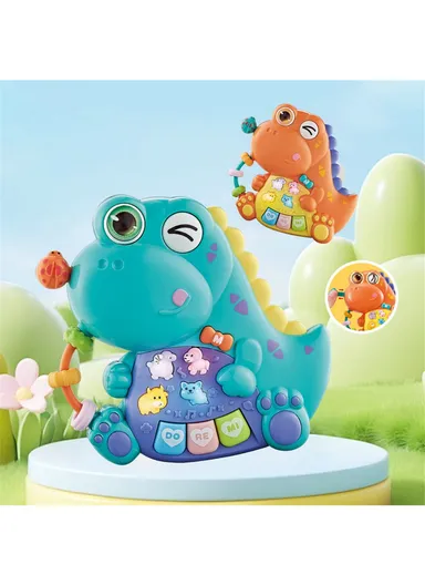 Children Early Education Electronic Keyboard Toy Baby Cartoon Animal Piano with Light Sound - Dinosaur