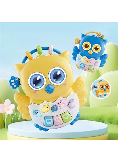 Children Early Education Electronic Keyboard Toy Baby Cartoon Animal Piano with Light Sound - Owl