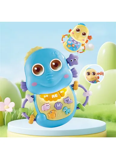 Children Early Education Electronic Keyboard Toy Baby Cartoon Animal Piano with Light Sound - Seahorse