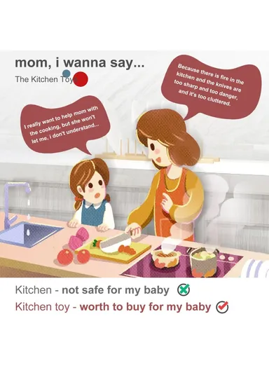 Pretend Play Kitchen Shopping Cart Combo with Sink, Lights &amp; Sounds – Watermelon Red 