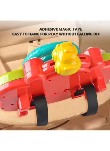 Simulate Driving Car Steering Wheel Toy with Music and Light Kids Early Educational Toy 899-180 - Bear