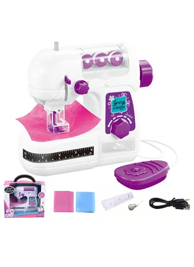 Children Sewing Machine Toy with Light Pretend Play Arts Crafts Kids Toys 7808