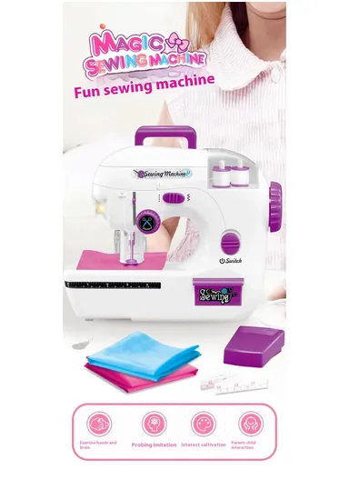 Children Sewing Machine Toy with Light Pretend Play Arts Crafts Kids Toys 7808