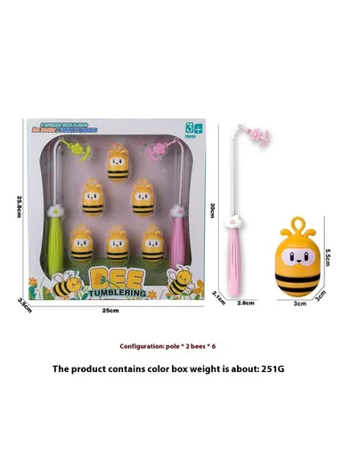 Children's Bee Tumbler Fishing Set Parent Child Interactive Game, Puzzle and Early Education JX9801A