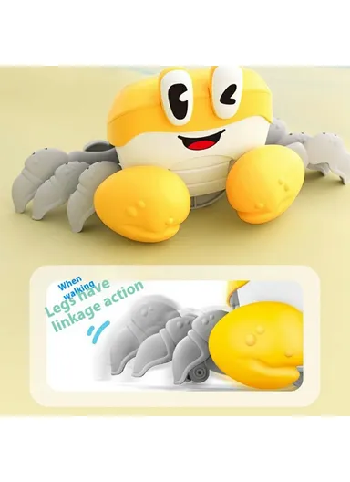 Electric Escape Crabs Electronic Pets Musical Dancing Educational Toddler Moving Toy S-003A - Blue