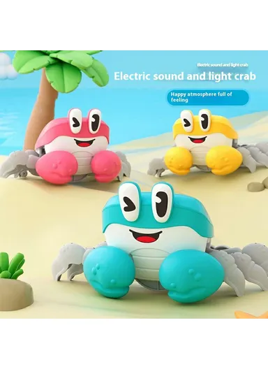 Electric Escape Crabs Electronic Pets Musical Dancing Educational Toddler Moving Toy S-003A - Pink