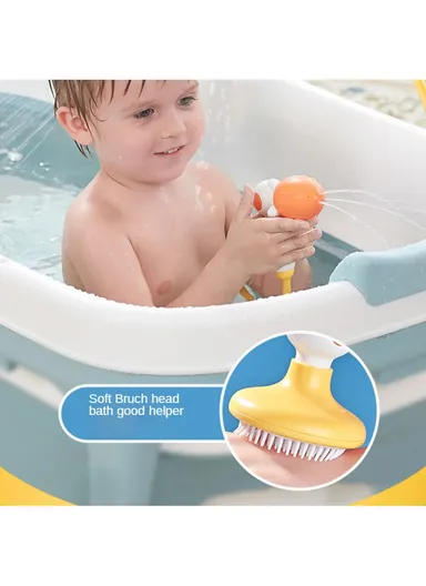 16D Electric Bath Duck Set with Shower Toy Battery Operated Multifunctional Bathtub Playset for Toddlers 