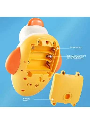 16D Electric Bath Duck Set with Shower Toy Battery Operated Multifunctional Bathtub Playset for Toddlers 