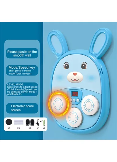 Cartoon Animal Music Boxing Machine for Kids Electronic Reaction Rhythm Interactive Toy - Brown