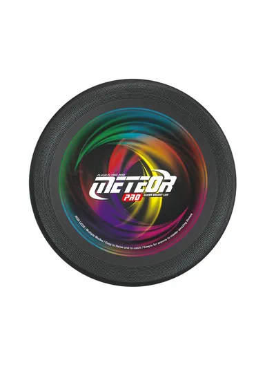 13-Colors LED Light Up Flying Disc Rechargeable Outdoor Sports Interactive Toy Small LZ102A - Black