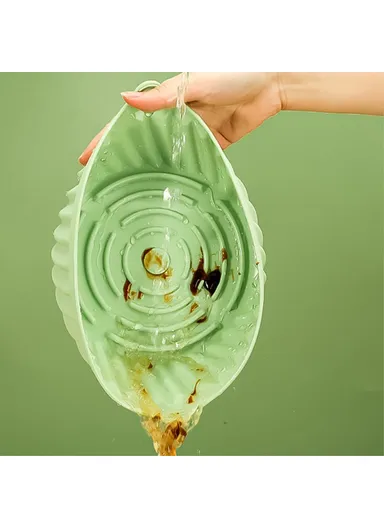 22cm Round Air Fryer Silicone Liner Food-Graded Bakery Pot Non-Stick Reusable Air Fryer Pot BPA-Free, FDA Certified DS11174 - Cyan