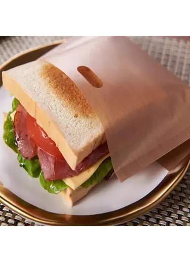 Reusable Non Stick PTFE Bread Bags for Microwave Oven Toaster (L17 x W19)cm