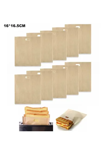 Reusable Non Stick PTFE Bread Bags for Microwave Oven Toaster (L16 x W16.5)cm