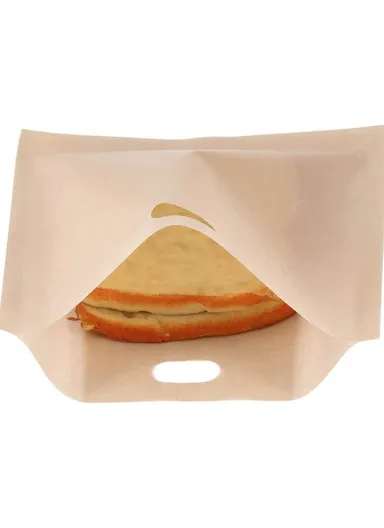 Reusable Non Stick PTFE Bread Bags for Microwave Oven Toaster (L16 x W18)cm