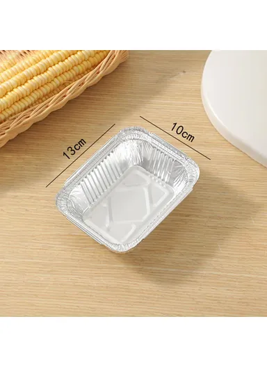 50Pcs 230ml Air Fryer Aluminum Foil Pans Disposable Baking Trays Heat Resistant Containers (BPA Free, FDA Certified)
