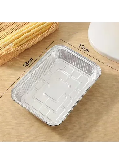 50Pcs 700ml Air Fryer Aluminum Foil Pans Disposable Baking Trays Heat Resistant Containers (BPA Free, FDA Certified)