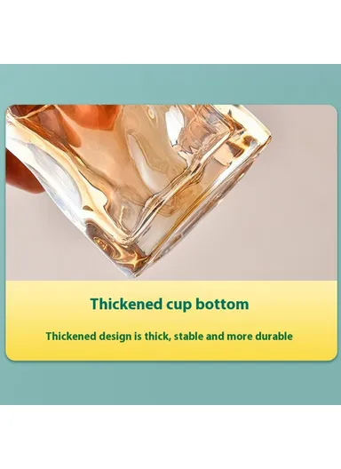 170ML Small Glass Cup Water Mug Coffee Cup Glass Irregular Twisted Design for Home &amp; Office - Blue