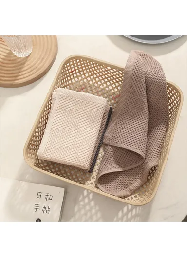 Cotton Kitchen Towel Dishcloth Dish Washing Towel B1522 - Dark Grey