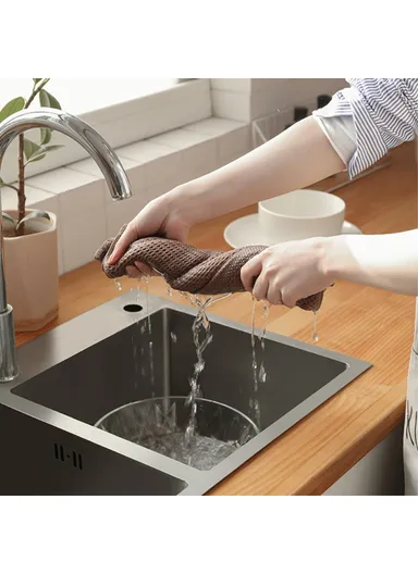 Cotton Kitchen Towel Dishcloth Dish Washing Towel B1522 - Beige