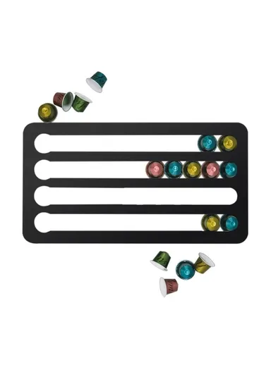 Large Wall Mount Coffee Pod Holder for Nespresso Original Capsules - Black