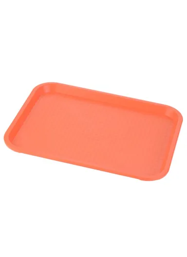 Rectangular Fast Food Tray Hotel Restaurant PP Serving Tray (BPA-Free, No FDA Certified)  45x35cm - Orange / L