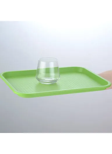 Rectangular Fast Food Tray Hotel Restaurant PP Serving Tray (BPA-Free, No FDA Certified)  45x35cm - Orange / L