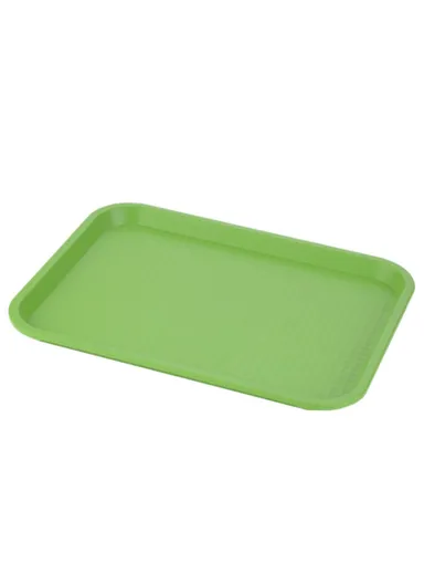 Rectangular Fast Food Tray Hotel Restaurant PP Serving Tray (BPA-Free, No FDA Certified)  45x35cm - Green / L