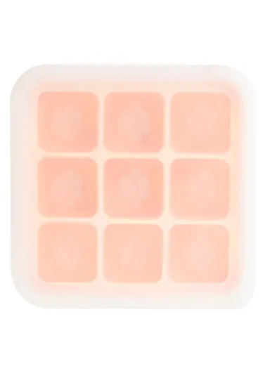 9 Grids Cat Paw Ice Mold with Lid Baby Food Silicone DIY Maker (No FDA) - Pink