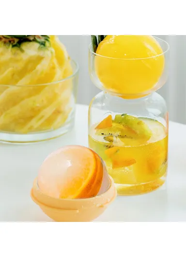 Soft TPR+PP Round Ice Cube Mold Ice Ball Maker Ice Mold for Drinks, Cocktails (BPA-Free, No FDA Certified) - Green