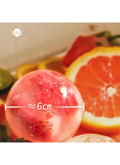 Soft TPR+PP Round Ice Cube Mold Ice Ball Maker Ice Mold for Drinks, Cocktails (BPA-Free, No FDA Certified) - Green