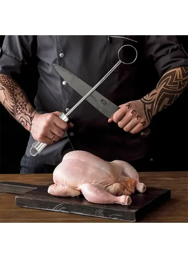 Stainless Steel Poultry Lung Remover Turkey Chicken Gutting Tool (No FDA Certified, BPA-Free)