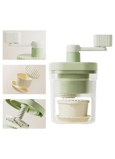 Manual Ice Shaver Snow Cone Machine Hand Crank Shaved Ice Maker with 2 Ice Bowl + 4 Ice Trays (BPA Free, No FDA)