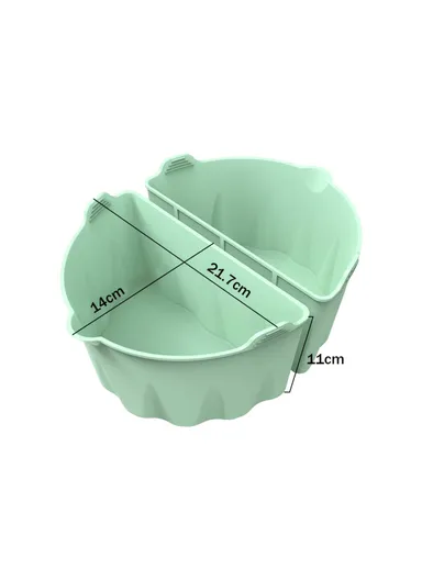 2Pcs Slow Cooker Divider Liners for 6-7 Quart Slow Cookers Reusable Silicone Inserts (BPA-Free, No FDA Certificate) - Grey