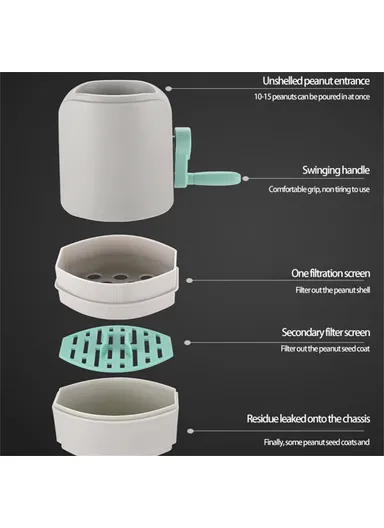 Peanut Sheller Home Use Manual Peeler Tool Raw, Roasted Peanuts Shelling Device